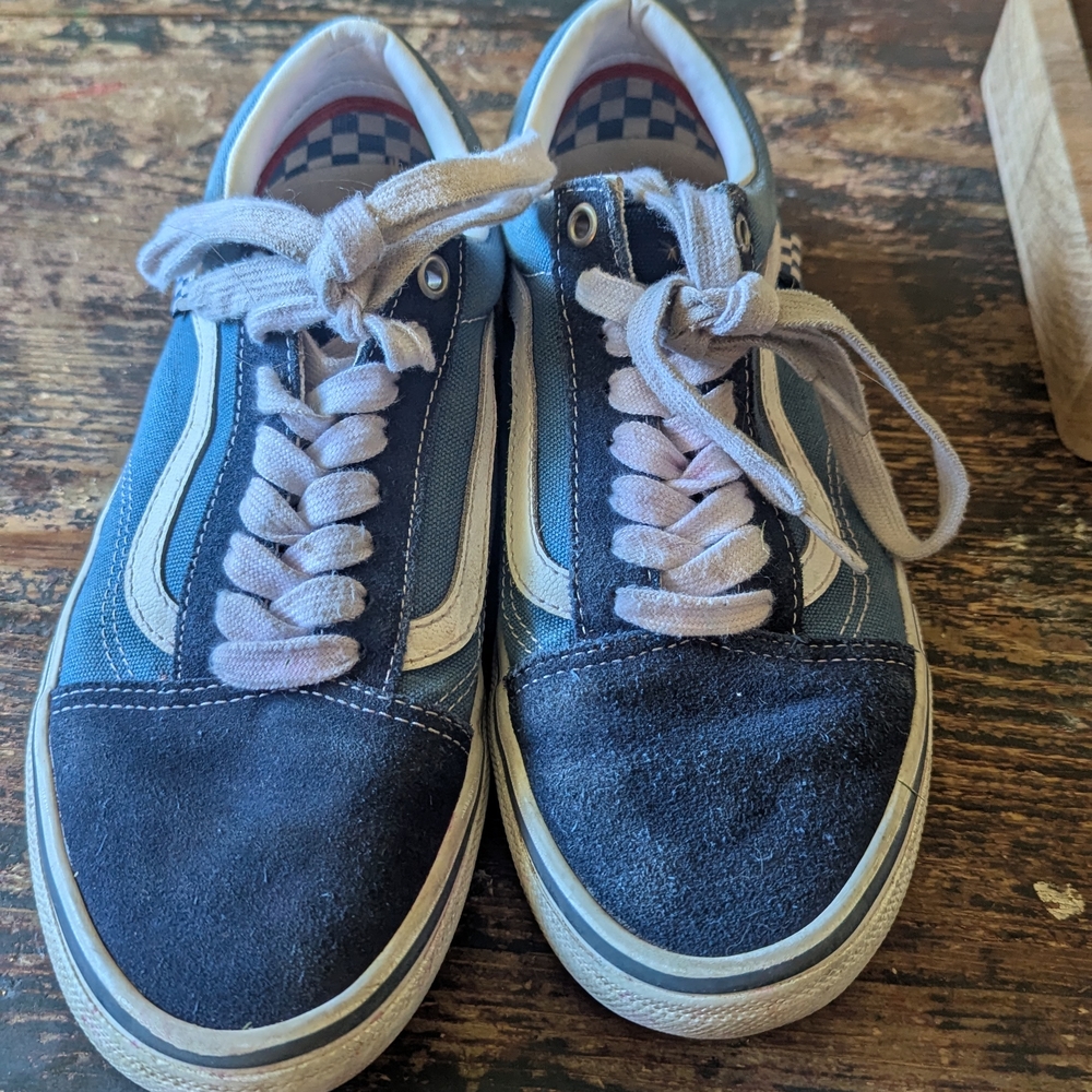 Vans Blue and White Skate Shoes